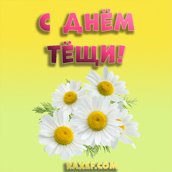 Postcard for mother-in-law's day! Picture with daisies for mother-in-law! Everyone who is connected by kindred threads with each other ...