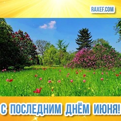 Goodbye June! Picture, bright postcard! The last day of June!