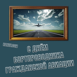 HAPPY DAY OF CIVIL AVIATION FLIGHT ATTENDANT! POSTCARD!
