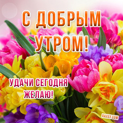 Beautiful picture, card with flowers! Good morning!