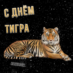С международным днем тигра (открытка, картинка, поздравление)