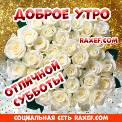 Открытка! С добрым субботним утром! Утро субботы с белыми розами! Белые розы для самых родных и близких мне людей!